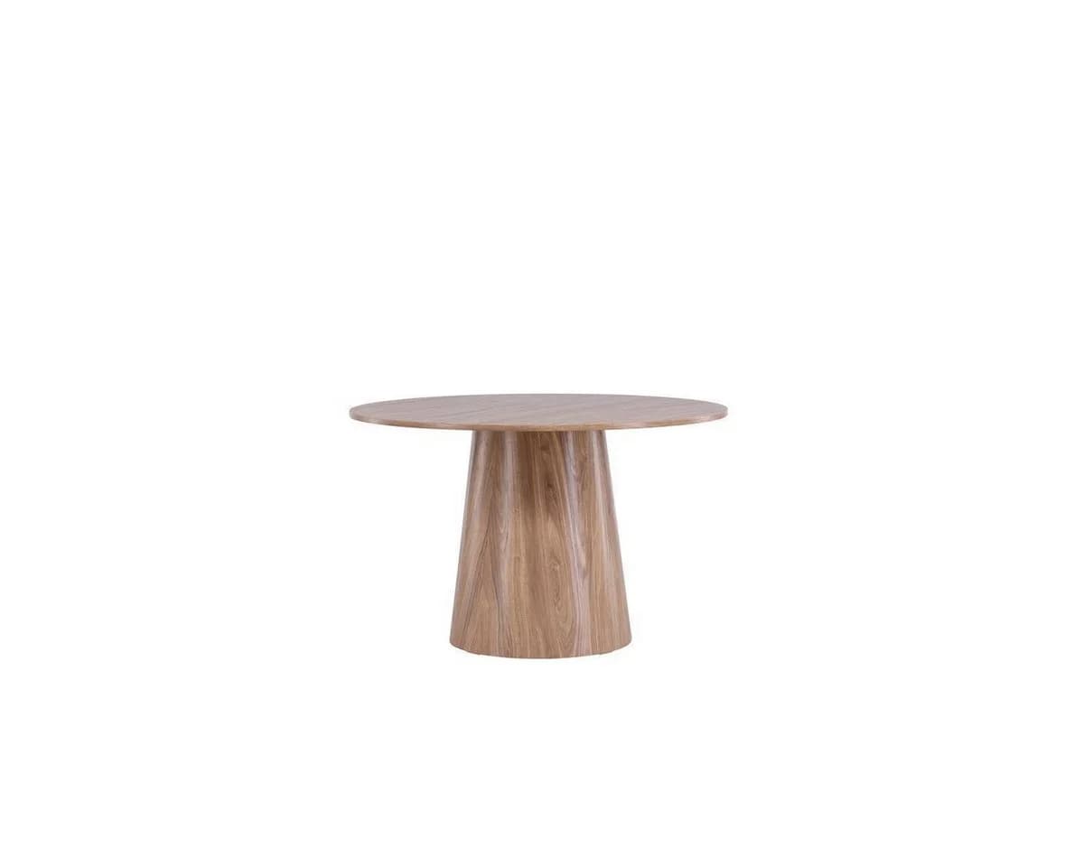 BOURGH LANZA Esstisch rund 120 cm MDF Naturbraun - Bild 4