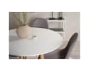 BOURGH Esstisch PLAZA Rund Weiß/Braun Modern Bild 1