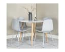 BOURGH Esstisch PLAZA Rund Weiß/Braun Modern Bild 2