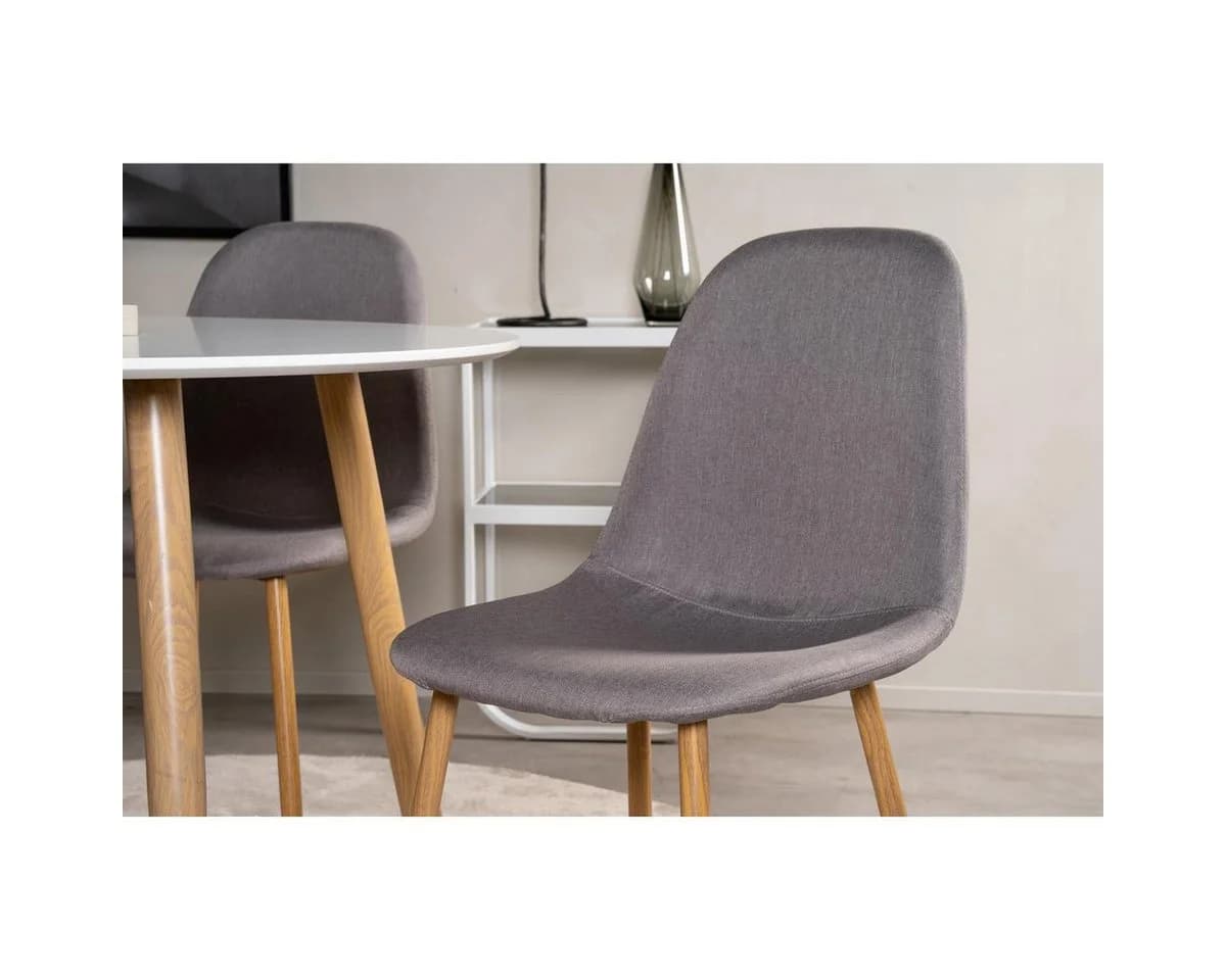 BOURGH Esstisch PLAZA Rund Weiß/Braun Modern - Bild 3