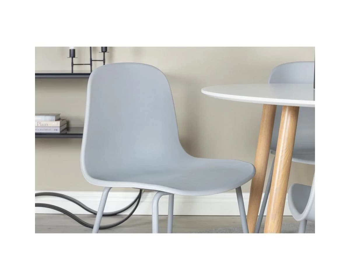 BOURGH Esstisch PLAZA Rund Weiß/Braun Modern - Bild 4