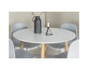 BOURGH Esstisch PLAZA Rund Weiß/Braun Modern Bild 5