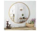 BOURGH Wandspiegel CLARITE Rund 90cm Gold Aluminium Bild 1