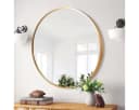 BOURGH Wandspiegel CLARITE Rund 90cm Gold Aluminium Bild 2