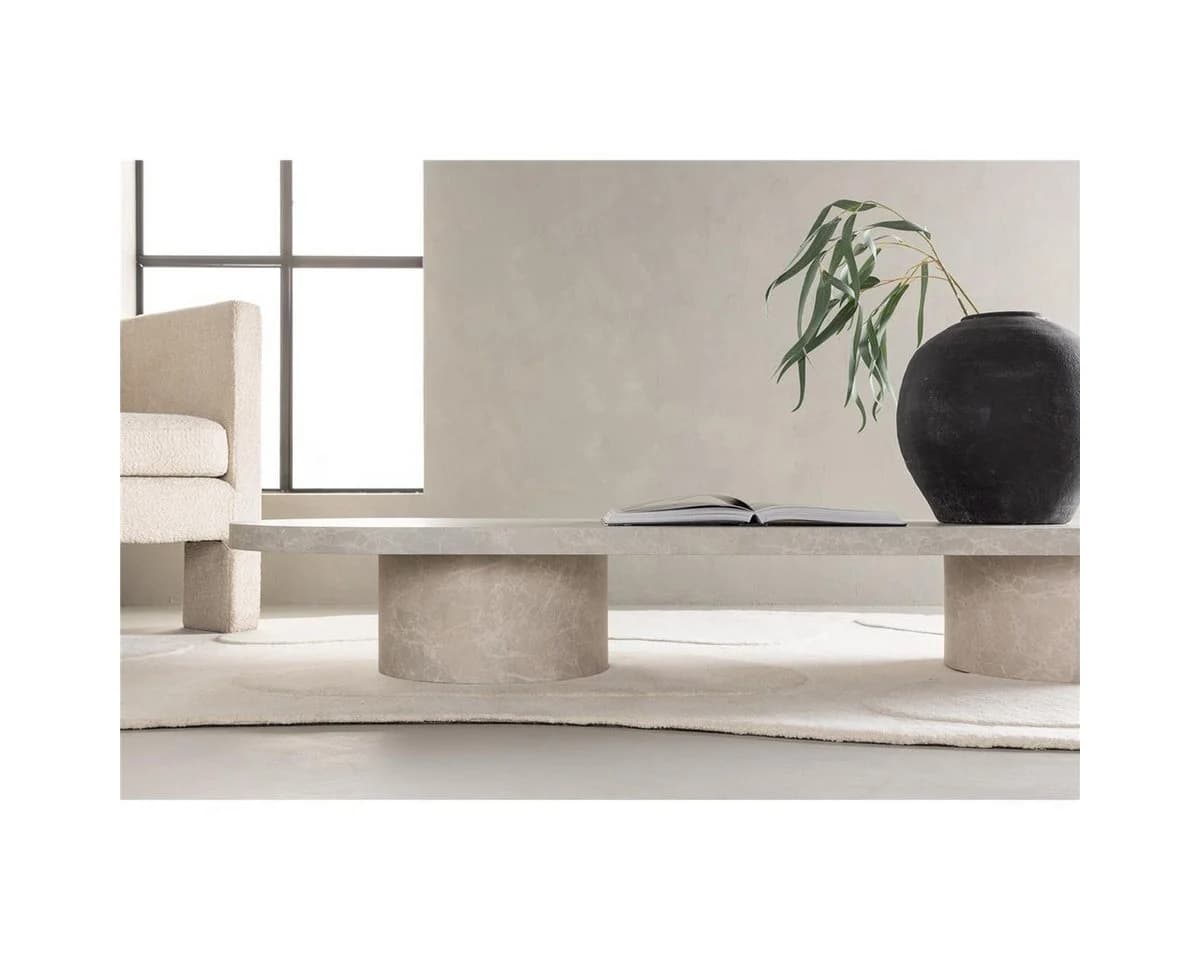 BOURGH Couchtisch MAILAND Beige Marmor Optik Modern - Bild 4