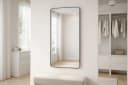 BOURGH Wandspiegel ASTON Schwarz Minimalistischer Alurahmen Bild 1
