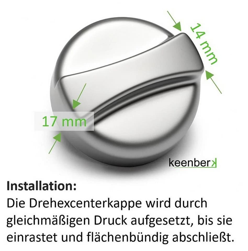 keenberk Küchenspüle Drehknopf 44mm matte Chrom-Optik Ersatzteil - Bild 4