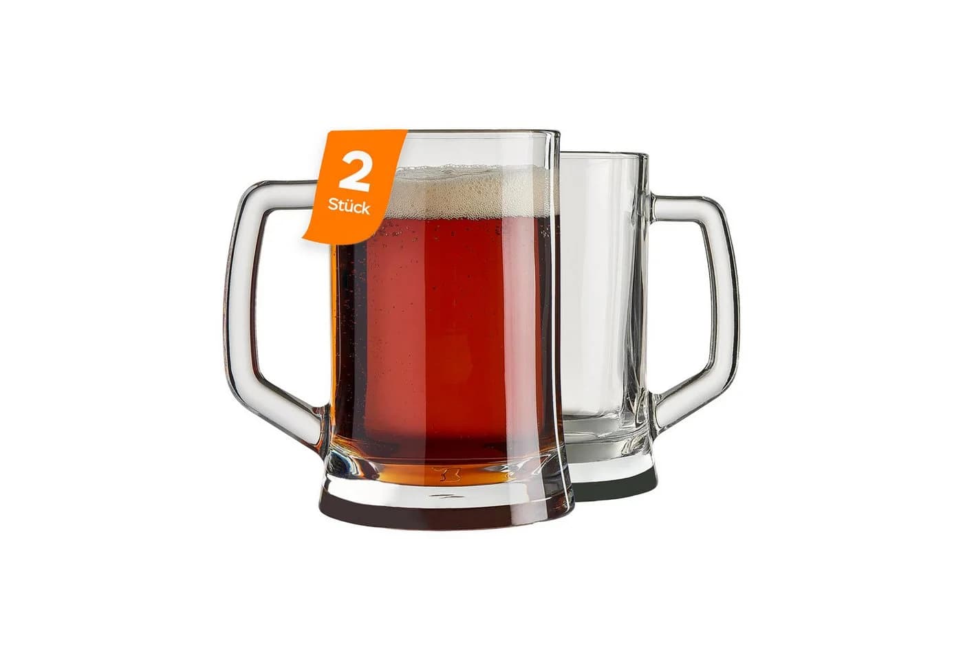 Pasabahce Pub Bierkrug 2-tlg. Glas 660ml mit Henkel - Bild 2