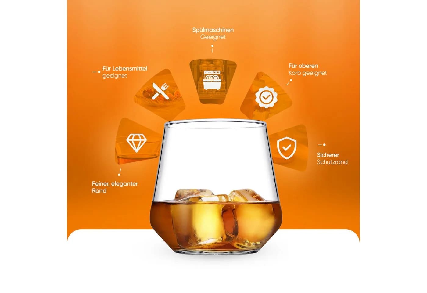 Pasabahce Allegra Whiskyglas 6-tlg. Glas Set Transparent - Bild 5