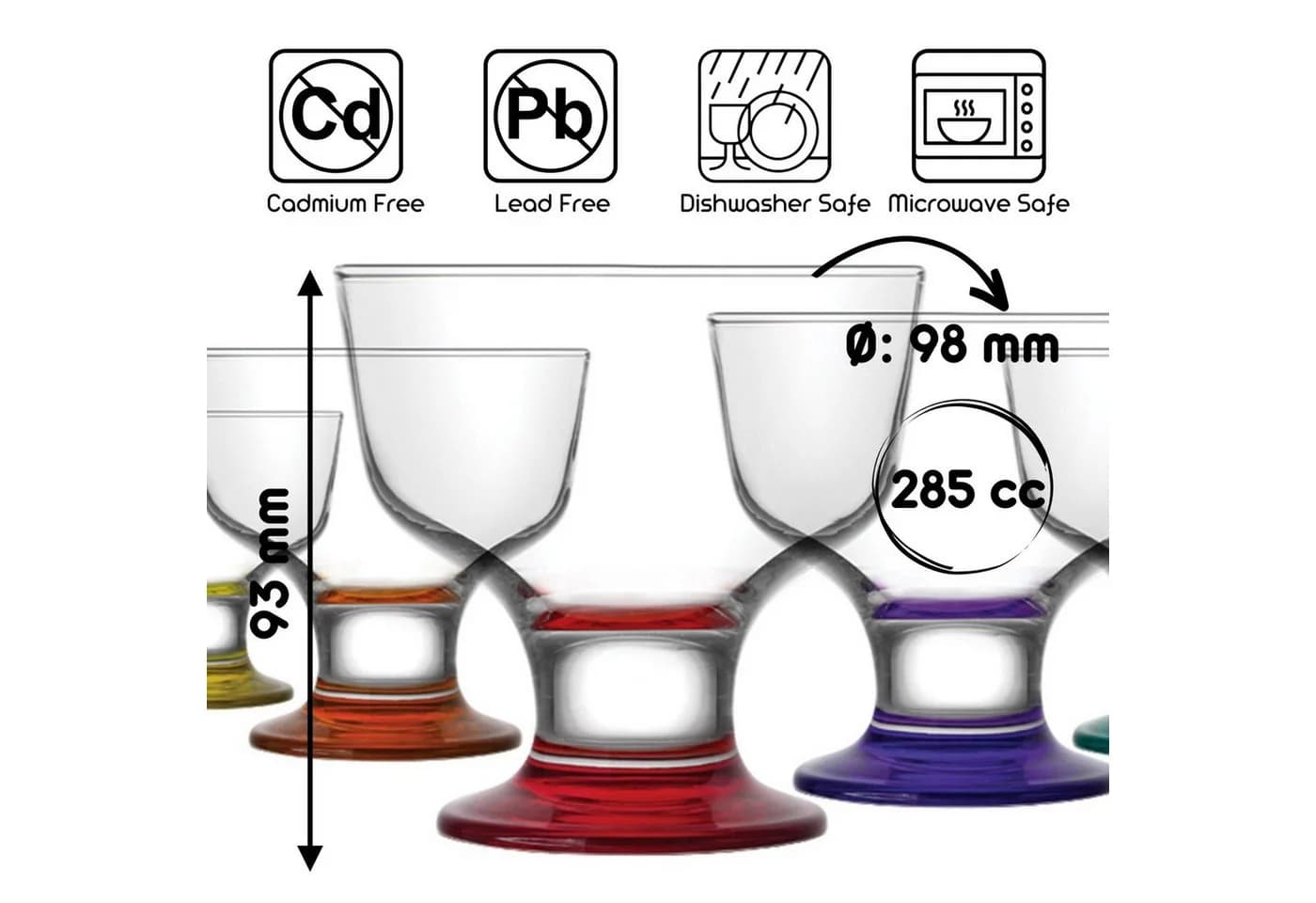 LAV Destina Eis- und Dessertschalen 6er-Set Glas Transparent - Bild 3