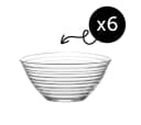 LAV Derin Glasschalen 300 ml 6er-Set Transparent Rillenmuster Bild 4