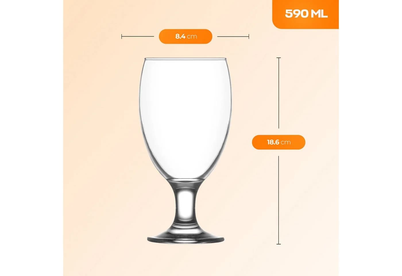 LAV Gläser-Set Empire Bierglas 6-tlg. Glas Transparent