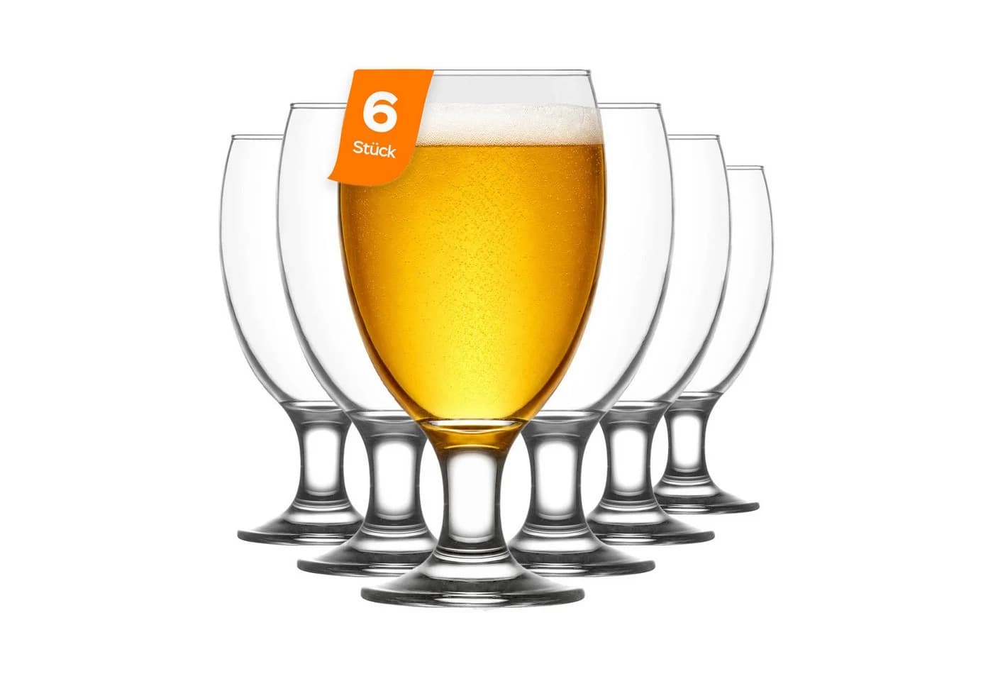 LAV Gläser-Set Empire Bierglas 6-tlg. Glas Transparent - Bild 2