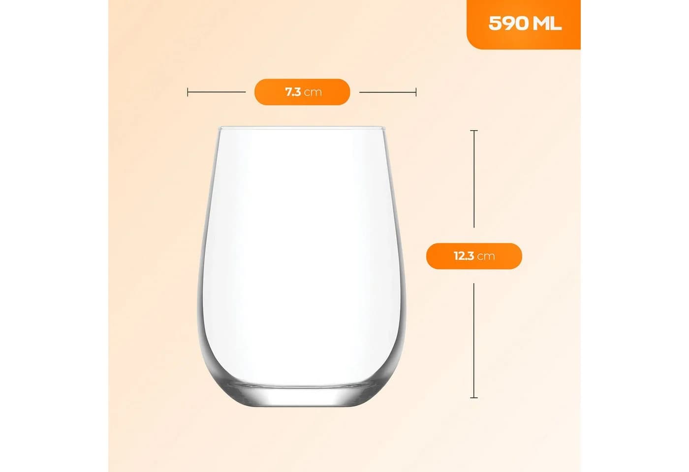 LAV Gläser-Set Gaia 6-tlg. Glas transparent 590ml