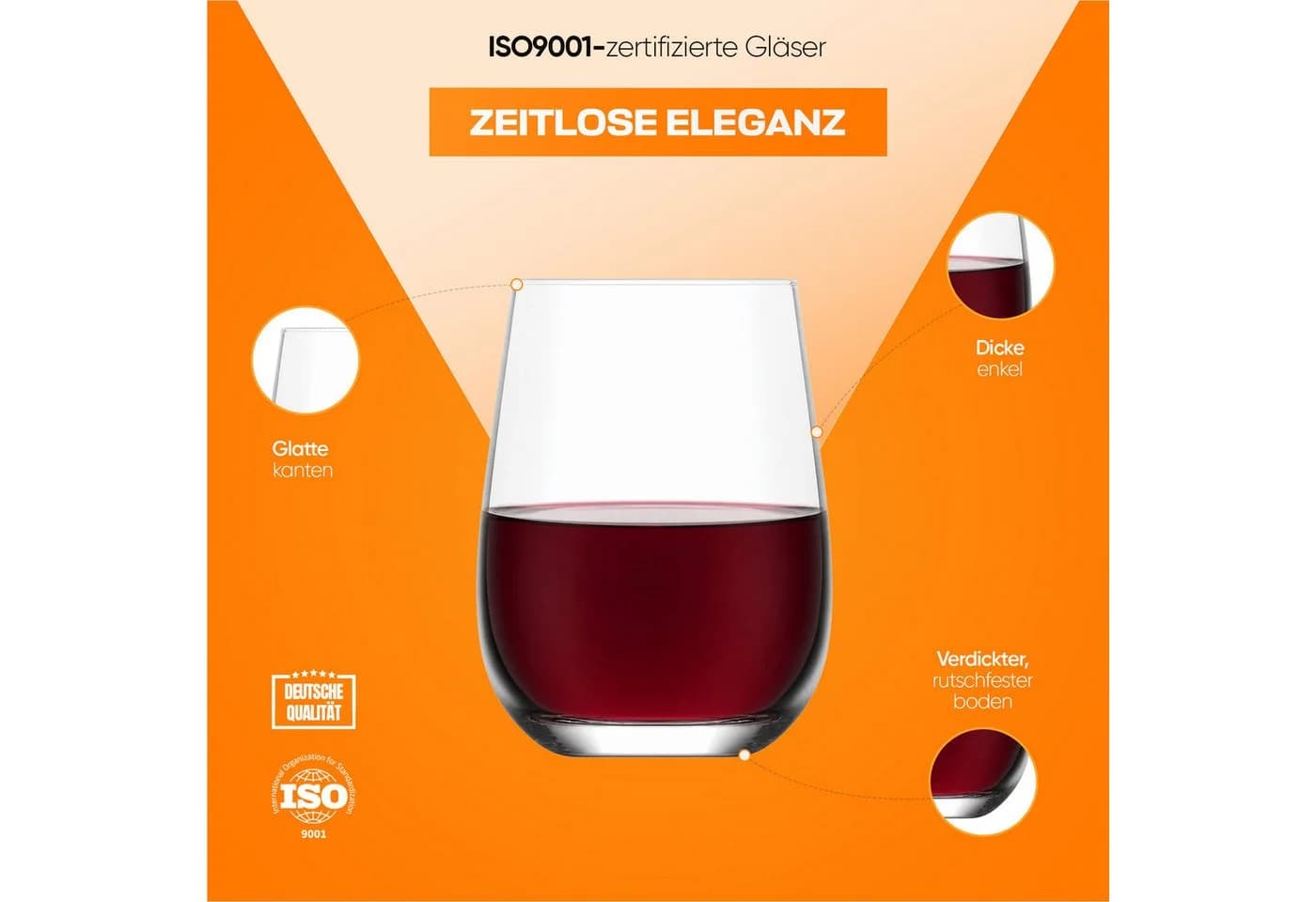 LAV Gläser-Set Gaia 6-tlg. Glas transparent 590ml - Bild 5