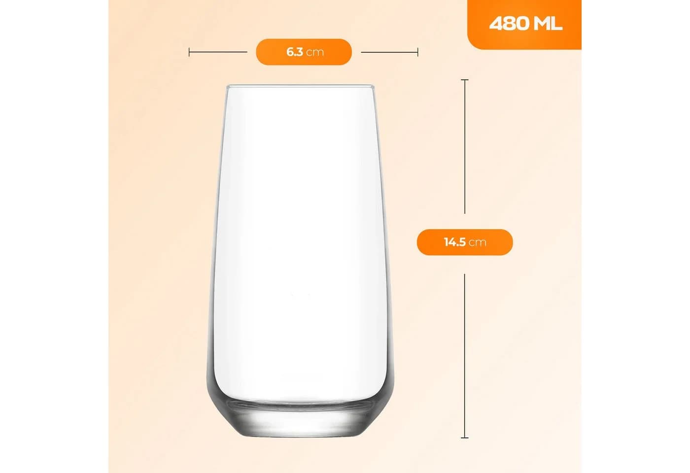 LAV Gläser-Set Lal Longdrinkgläser 6-tlg. Glas Transparent