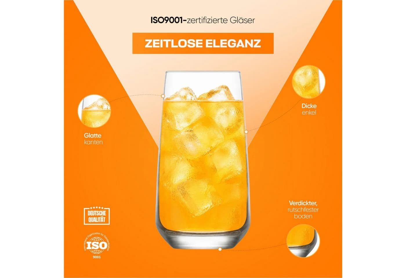 LAV Gläser-Set Lal Longdrinkgläser 6-tlg. Glas Transparent - Bild 5