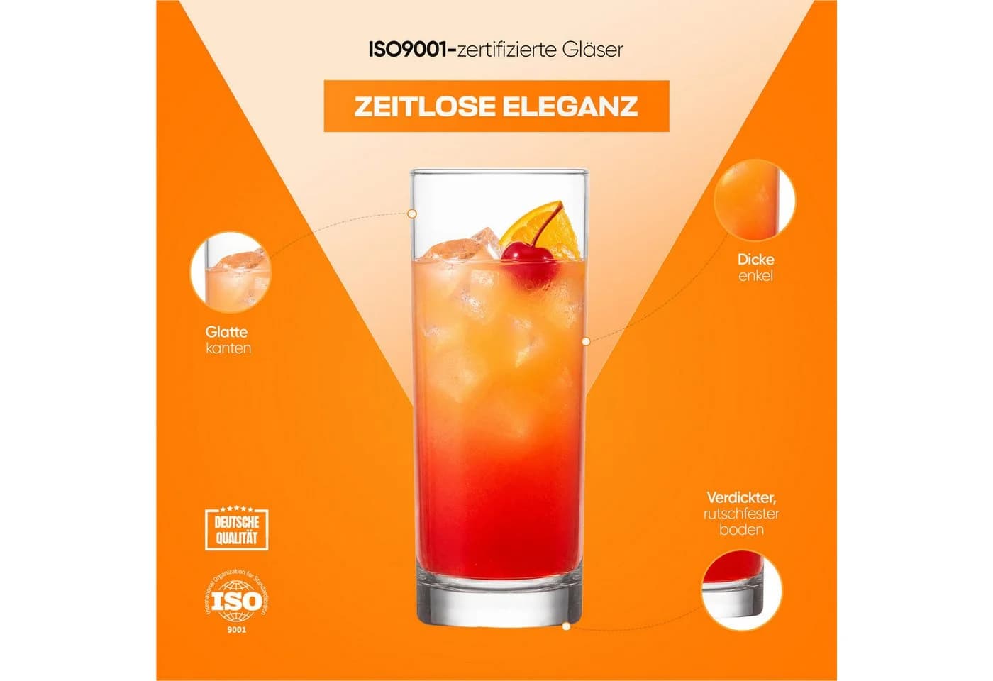 LAV Gläser-Set Liberty Longdrinkglas 6-tlg. Glas Transparent - Bild 5