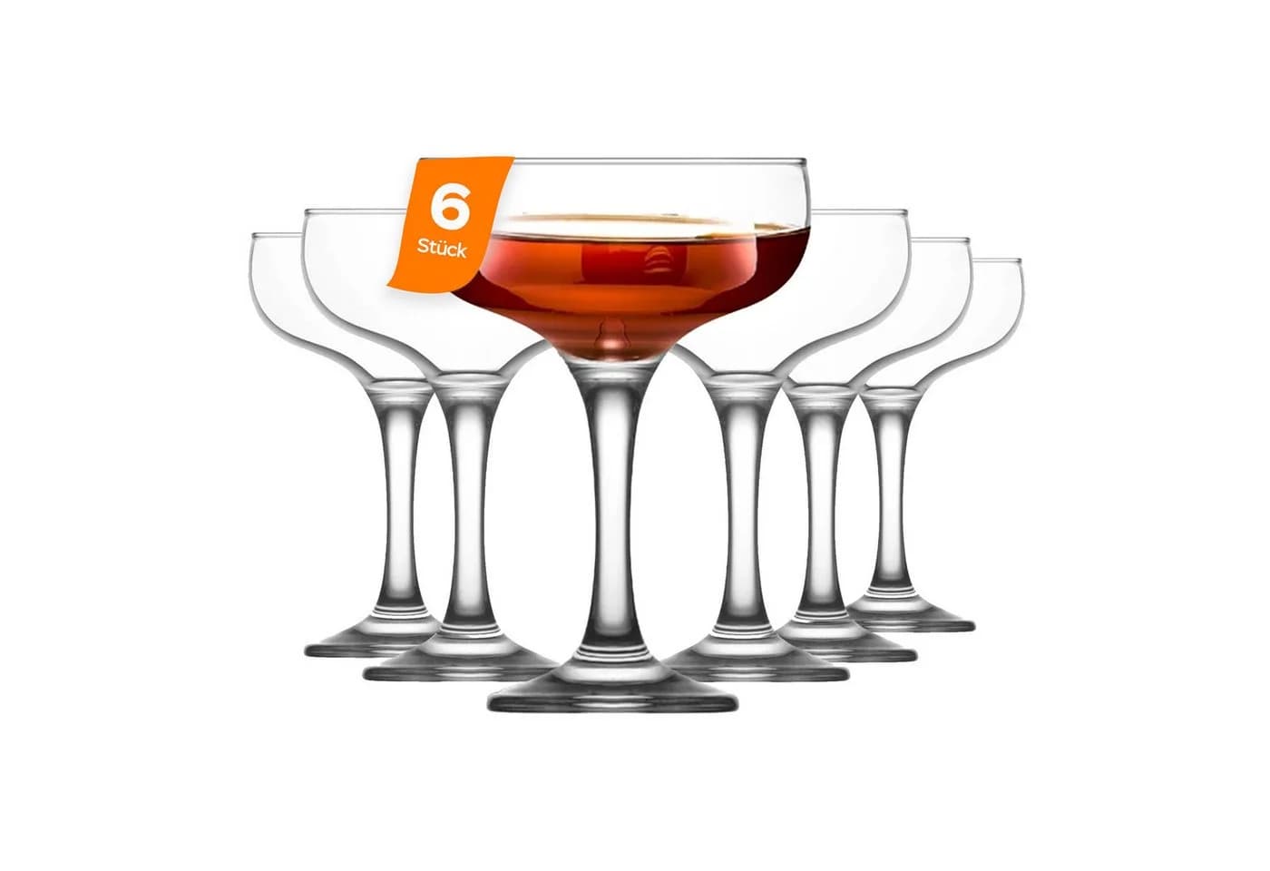 LAV Misket Champagnergläser 6-tlg. Glas Transparent Coupe - Bild 2