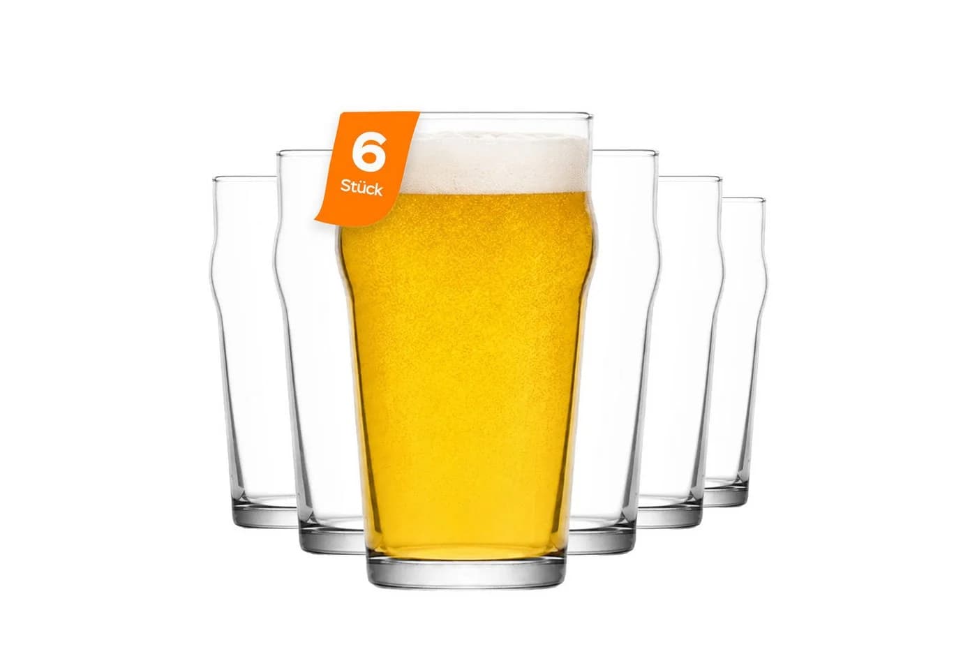 LAV Noniq Bierglas-Set 6-tlg. 570ml Glas Transparent - Bild 2