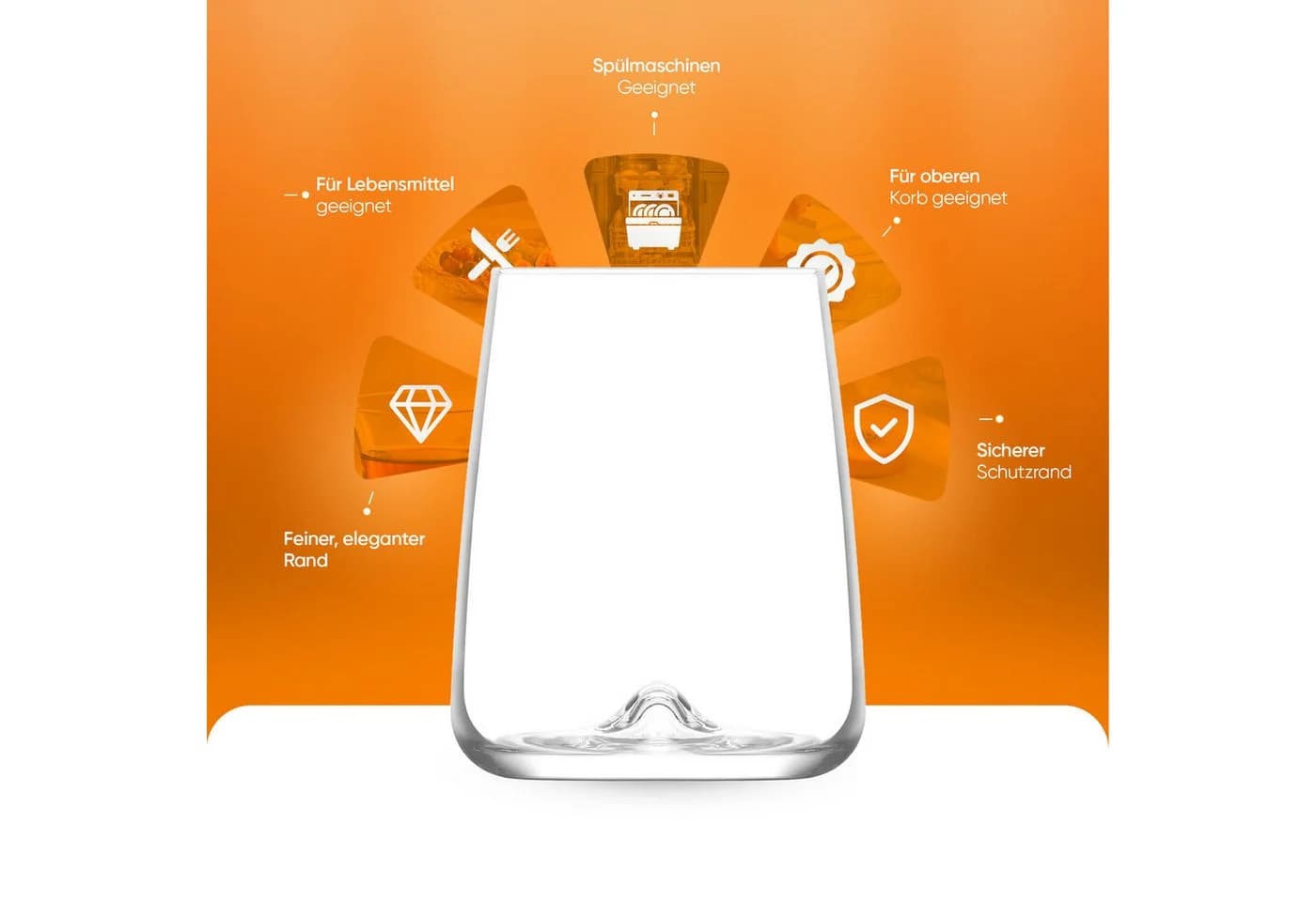 LAV Gläser-Set Terra Weinglas 6-tlg. Glas Transparent - Bild 5