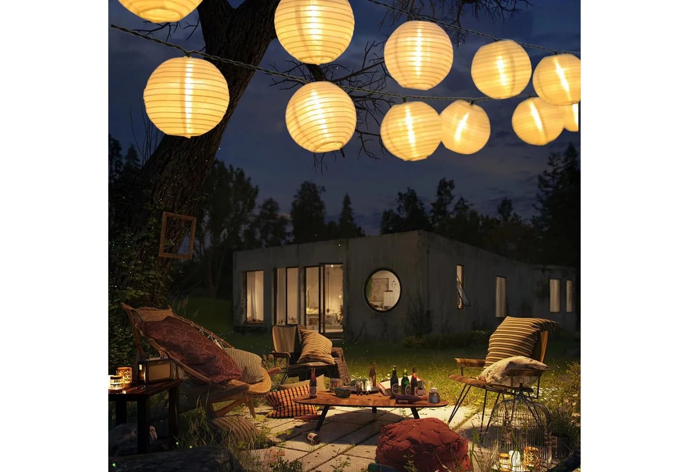 LQWELL Solar Lichterkette 8m 30LED Warmweiß IP65 Wasserdicht - Bild 2