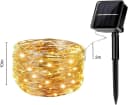 LQWELL Solar Lichterkette 2er Set 12m 120 LEDs Warmweiß Kupferdraht Bild 5