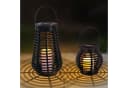 LQWELL LED Solarleuchte Rattan Warmweiß Garten Bild 2