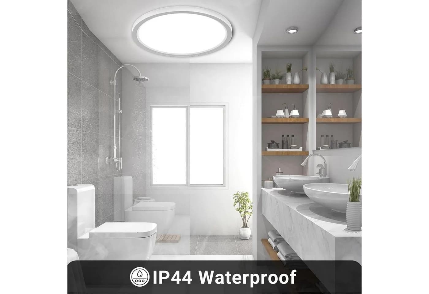 LQWELL LED Deckenleuchte LED-CEIL-RUND Weiß IP44 18W 1600LM - Bild 5