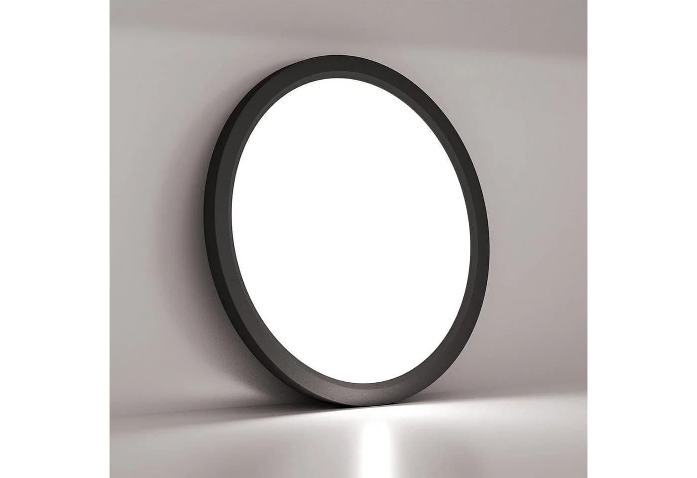 LQWELL LED Deckenleuchte Rund Schwarz IP44 Wasserdicht 18W