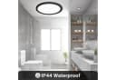 LQWELL LED Deckenleuchte Rund Schwarz IP44 Wasserdicht 18W Bild 5