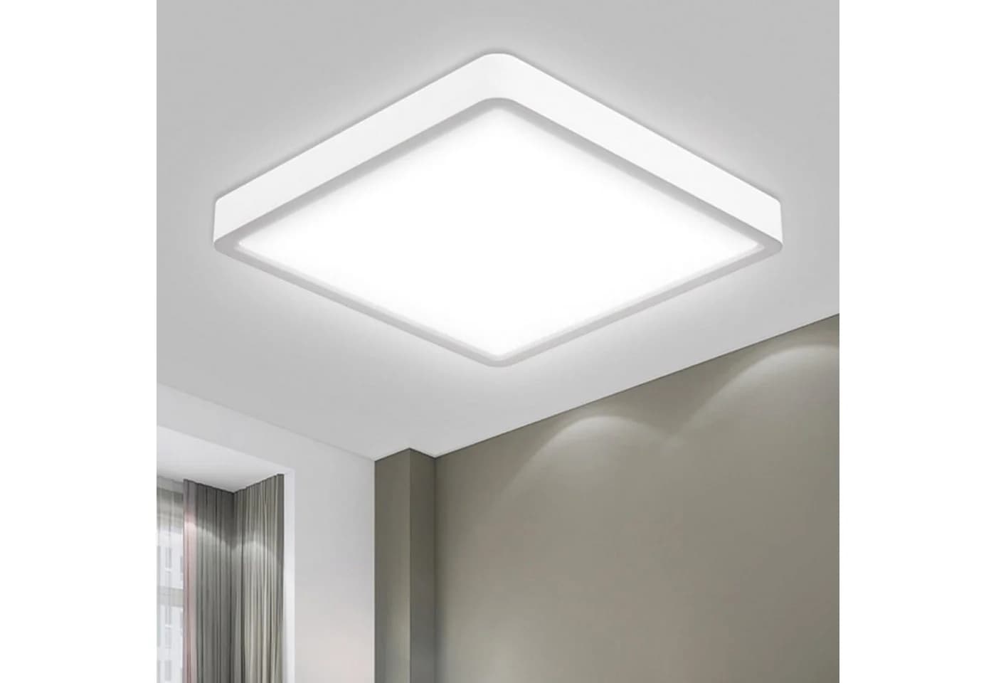 LQWELL LED Deckenleuchte Quadrat Flach LED Deckenlampe 18W 1600LM Tageslichtweiß Modern - Bild 2