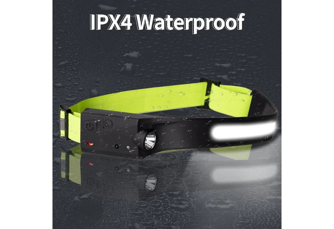 LQWELL LED Stirnlampe Wiederaufladbar COB 350 Lumen IPX4 - Bild 5