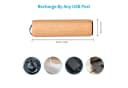 LQWELL LED Taschenlampe Mini USB C Aufladbar Aluminium Holz Bild 3