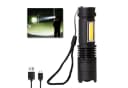LQWELL Mini Taschenlampe LED USB C Aufladbar Zoombares Taschenlampen Klein Bild 2