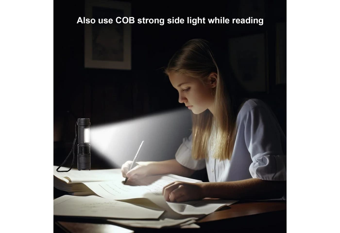 LQWELL Mini Taschenlampe LED USB C Aufladbar Zoombares Taschenlampen Klein - Bild 5