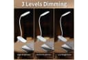 LQWELL LED Leselampe mit Clip, 3 Helligkeitsstufen, Weiß Bild 1