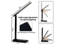 LQWELL LED Schreibtischlampe Schwarz Touch-Steuerung 3 Farbmodi Bild 4