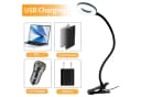 LQWELL LED Klemmleuchte Ringlicht 3 Farben USB Bild 4