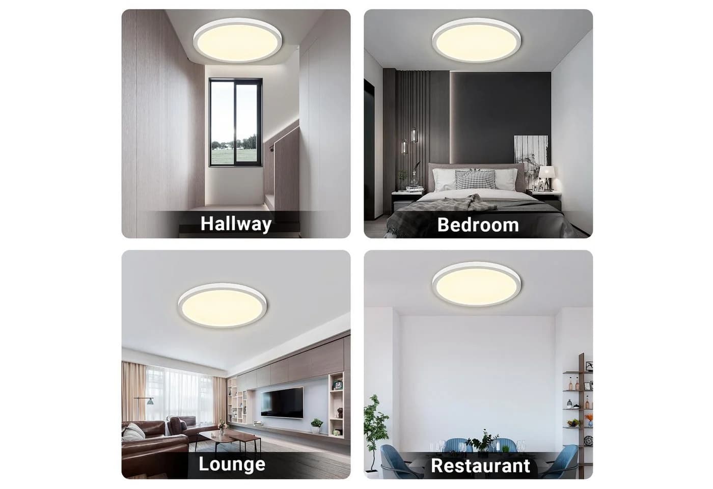 LQWELL LED Deckenleuchte Rund 30cm Weiß Badlampe Flach - Bild 5
