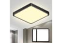 LQWELL LED Deckenleuchte Schwarz 2 Stück Flach Modern Bild 2