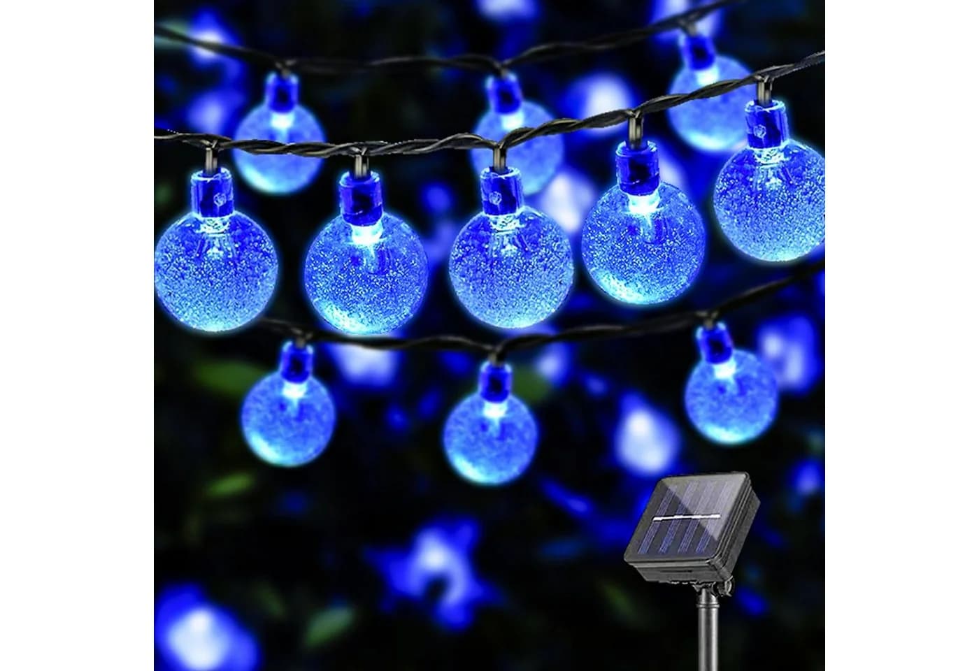 LQWELL LED Solarleuchte LED Kugel-Lichterkette Außen Solar Gartenleuchte - Bild 2