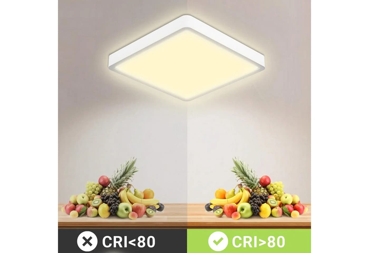 LQWELL LED Deckenleuchte Ultra-flach 32W 40cm Weiß - Bild 3