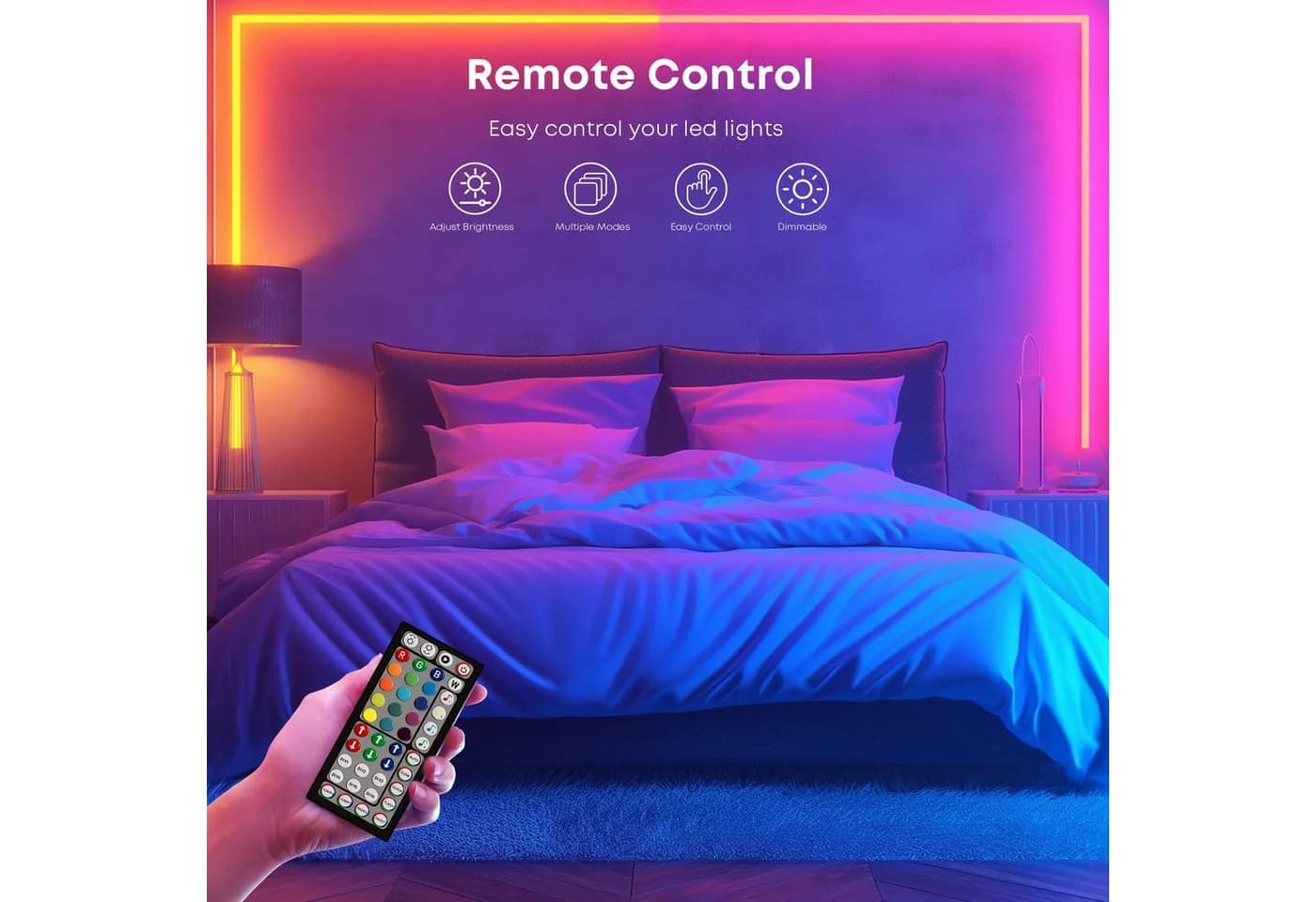 LQWELL LED-Streifen 30m RGB mit App & Musiksteuerung - Bild 3