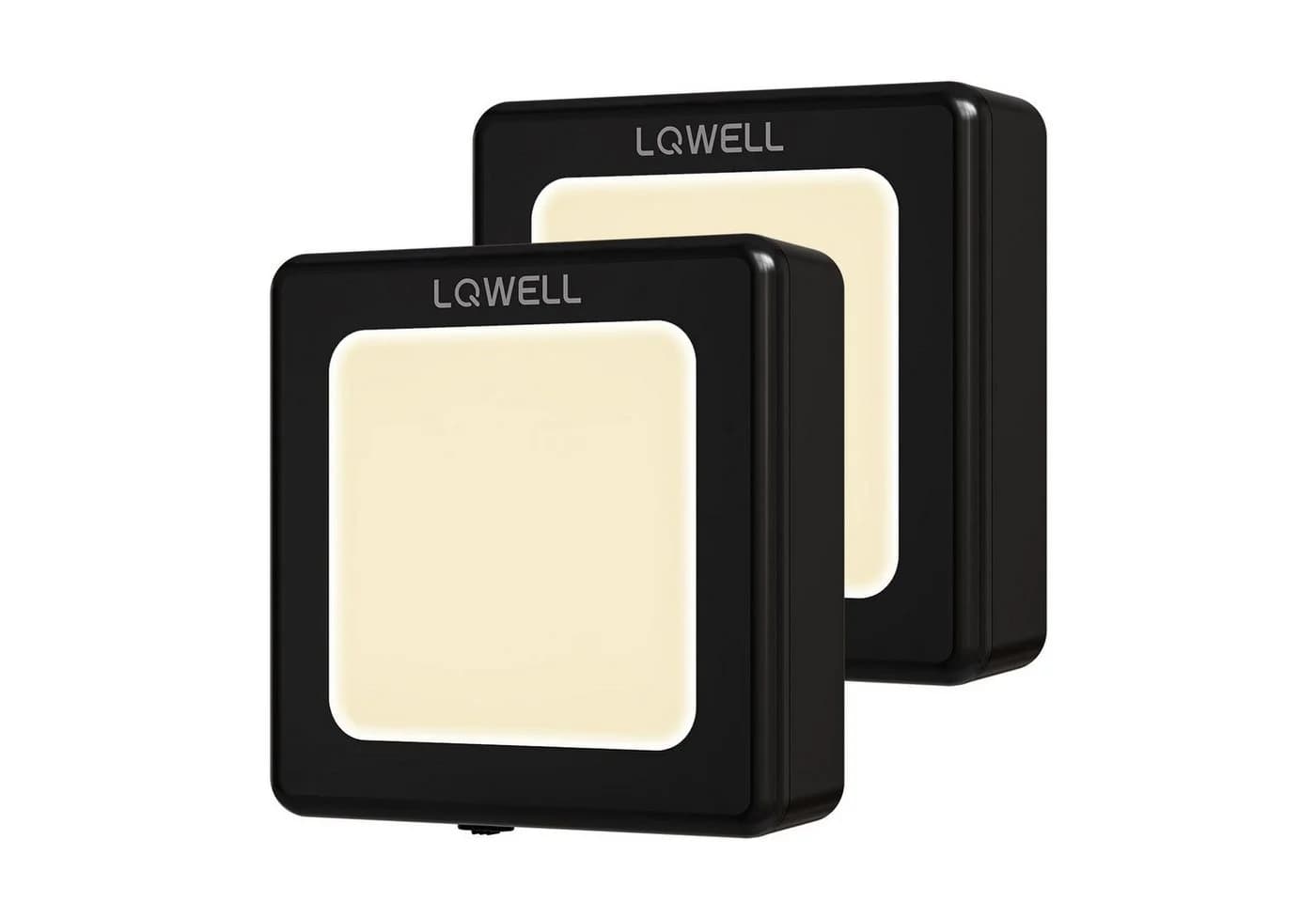 LQWELL LED Nachtlicht Schwarz mit Dämmerungssensor & Faltstecker - Bild 2