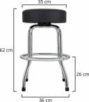 Rocktile Barstool Sitzhocker mit Kunstleder und Fußstütze Bild 3