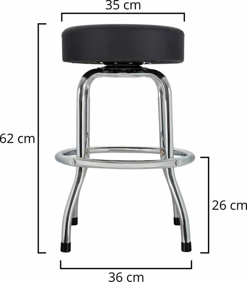 Rocktile Barstool Sitzhocker mit Kunstleder und Fußstütze - Bild 3