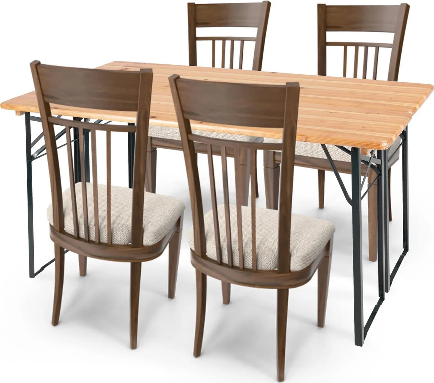 Stagecaptain Bierzelttisch Hirschgarten 170 cm Holz Klappbar