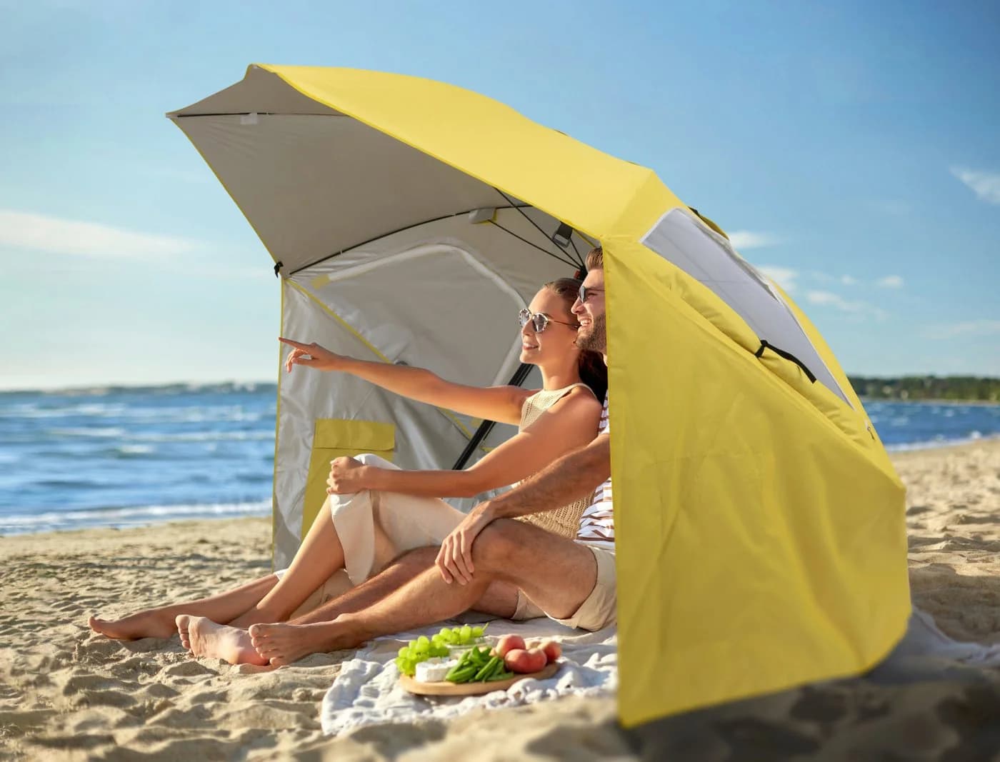 Stagecaptain Strandmuschel SC UM-210 Shady Layla Strand Set Gelb