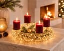 Wurm LED Adventskranz Gold 150 LEDs Timer Dimmer Fernbedienung Bild 4